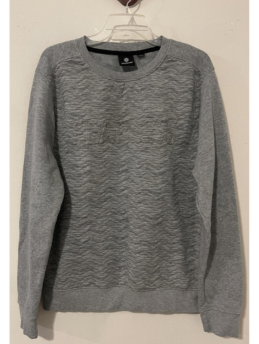 Akademiks Mens Large Gray Long-Sleeved Pullover “Fearless” Sweatshirt! A5613